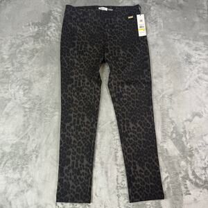 Calvin Klein leopard print Modern Essentials slim fit pants womens Medium NWT